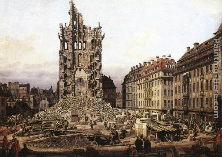 Bernardo Bellotto The Ruins of the Old Kreuzkirche in Dresden